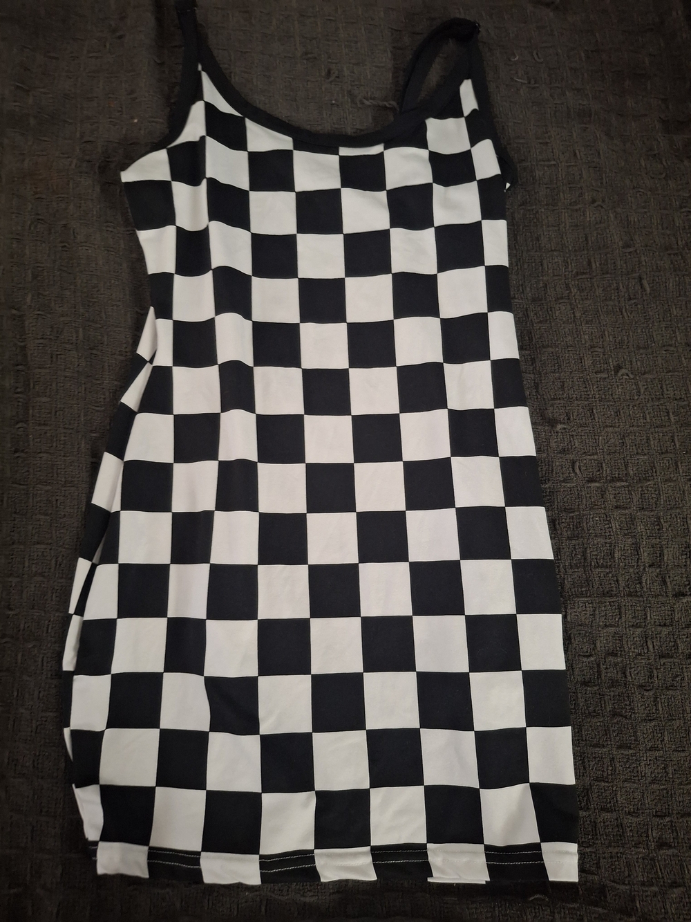 Spirit Black and White Checkerboard Mini Dress